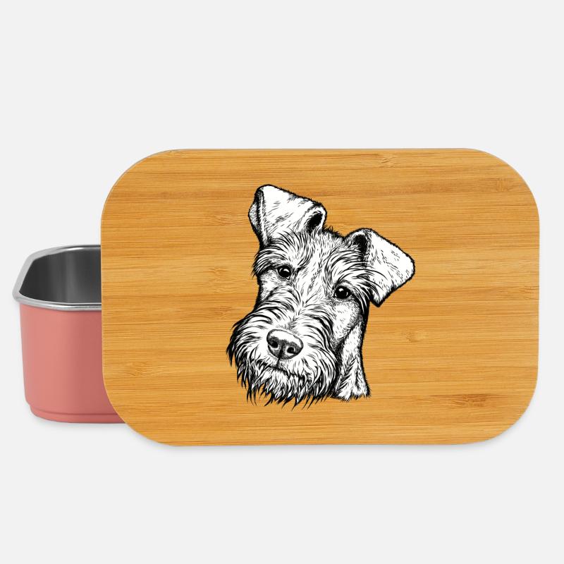 Irish Terrier Portrait frontal - Lunch Box - Hellrosa