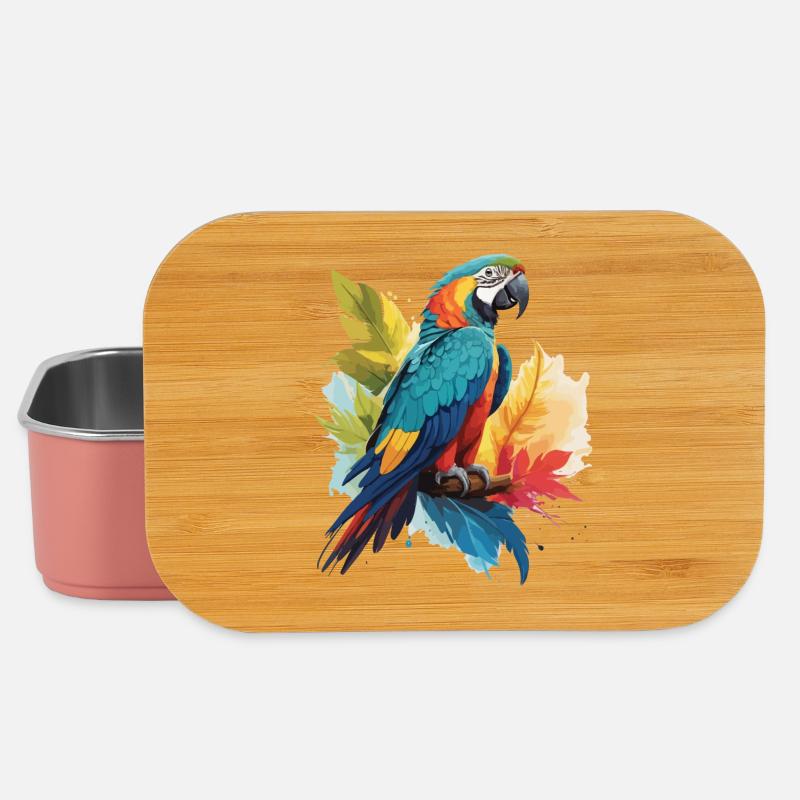 Bunter Papagei - Lunch Box - Hellrosa