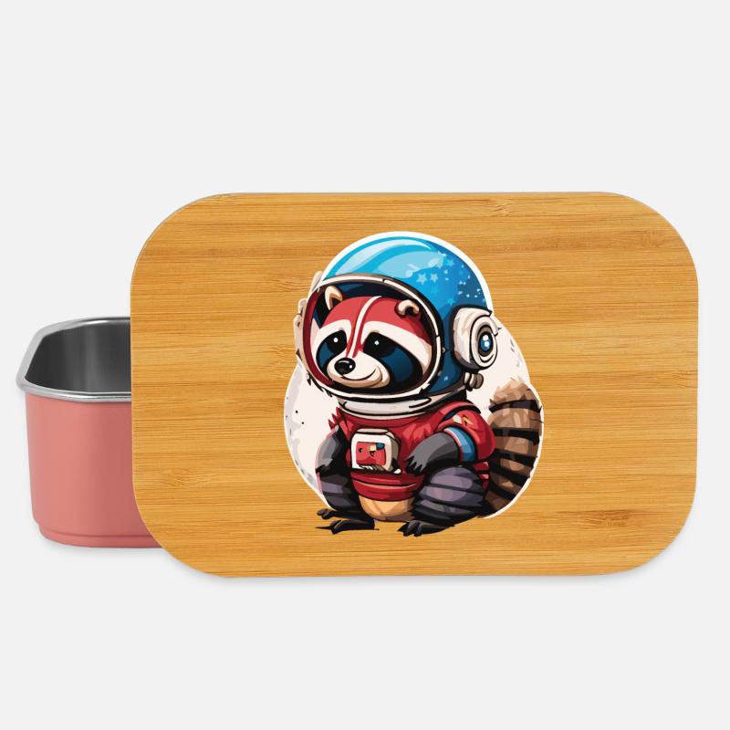 Spaceman raton laveur avec smartphone - Boîte à goûter - rose clair