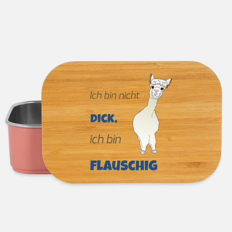 Ich bin nicht dick, ich bin flauschig! - Lunch Box - Hellrosa