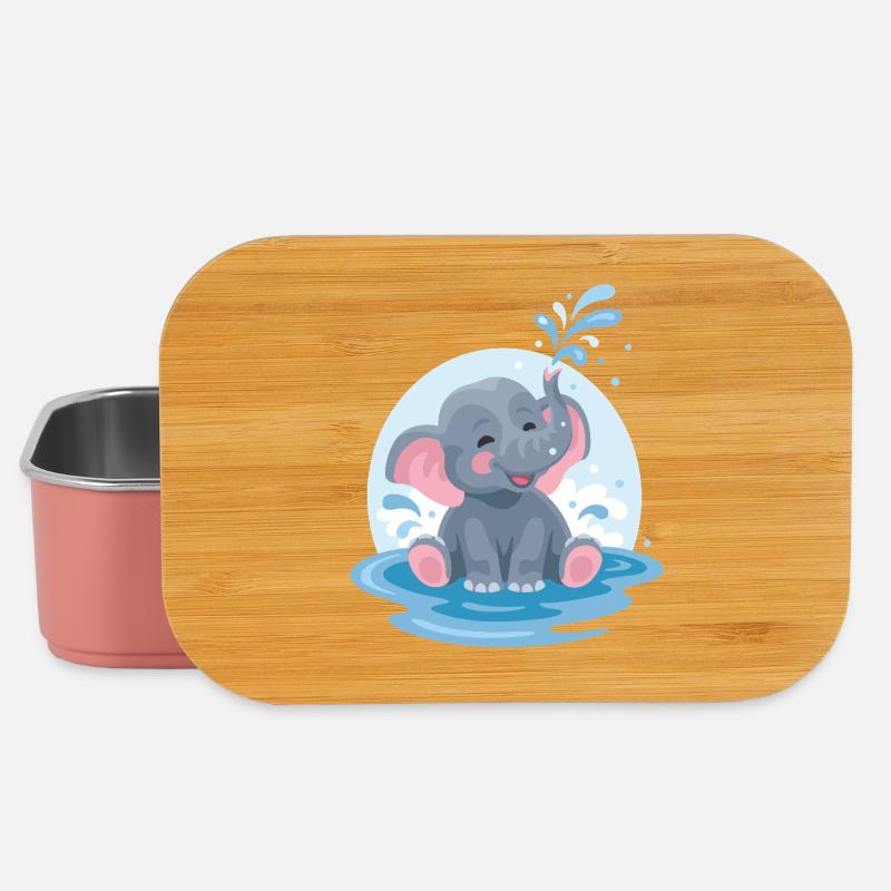 Kleiner Elefant - Lunch Box - Hellrosa