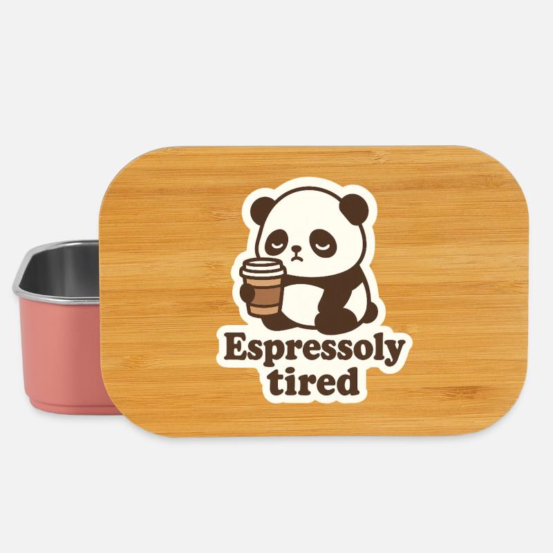 Espressoly Tired Panda - Lunch Box - light pink