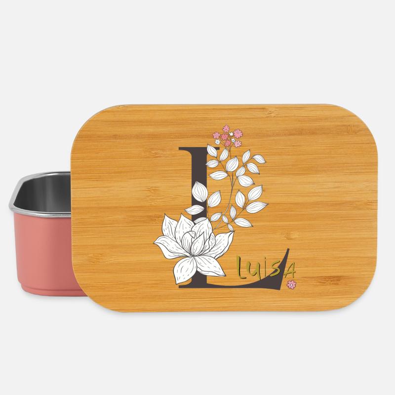 Buchstabe L  Luisa - Lunch Box - Hellrosa