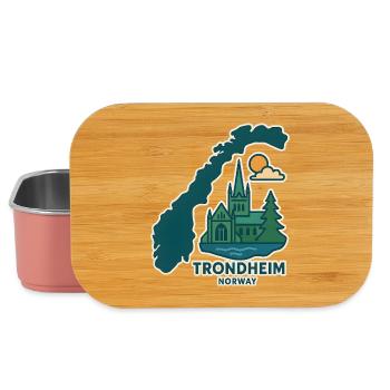 Trondheim city skyline - Lunch Box - light pink - Front