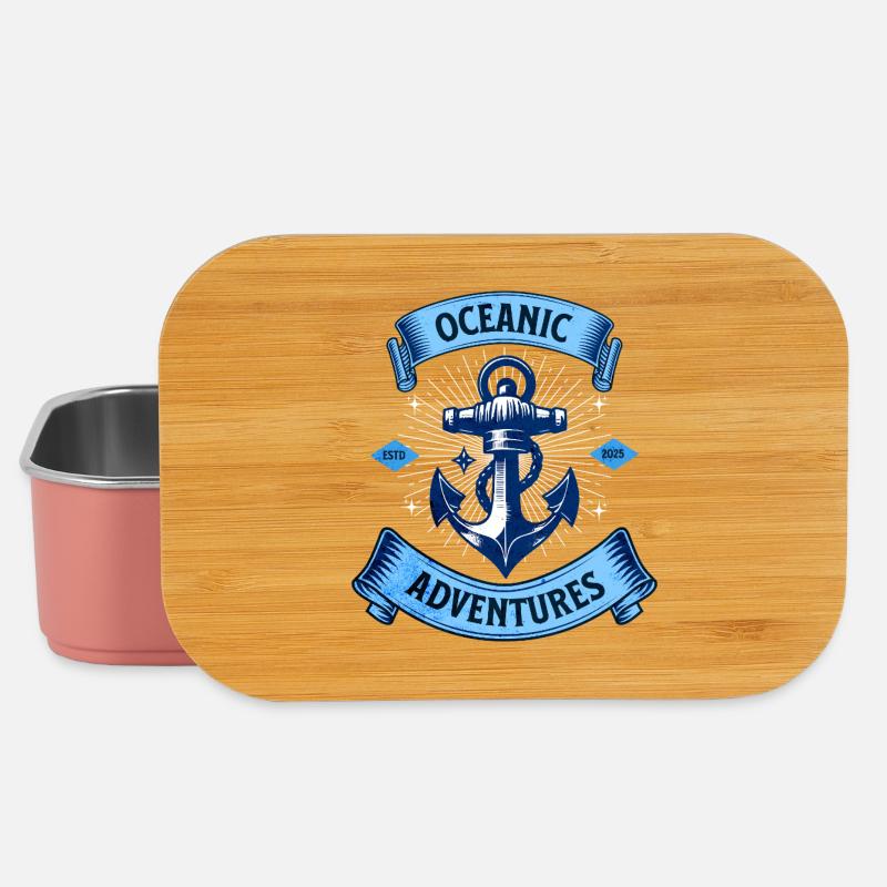 Oceanic Adventures avec ancre - Boîte à goûter - rose clair