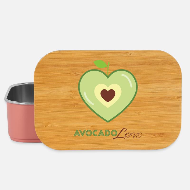 Avocado Herz Liebe - Lunch Box - Hellrosa