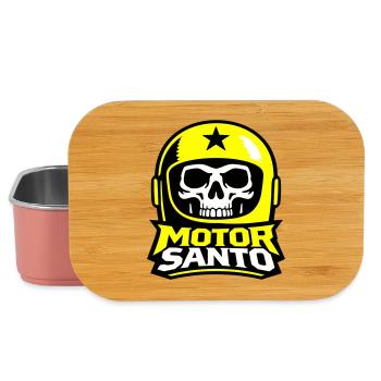 Logo du Crâne de Motor Santo - Boîte à goûter - rose clair - Devant