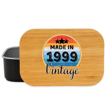 Anniversaire Vintage Année de Naissance 1999 - Boîte à goûter - noir - Devant