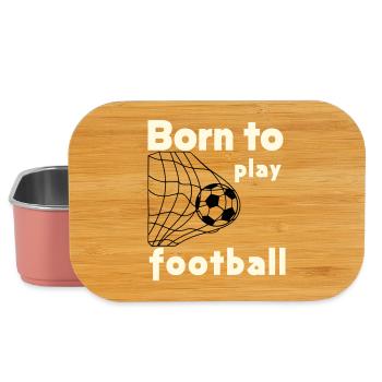 Né pour jouer au football - Boîte à goûter - rose clair - Devant