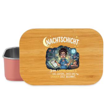 NachtSchicht Chaos Kaffee - Lunch Box - Hellrosa - Vorne