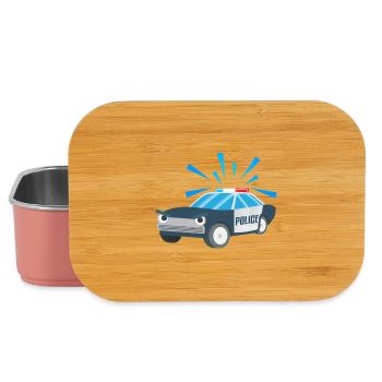 Kindershirt Polizeiauto Kindermotiv Polizei - Lunch Box - Hellrosa - Vorne