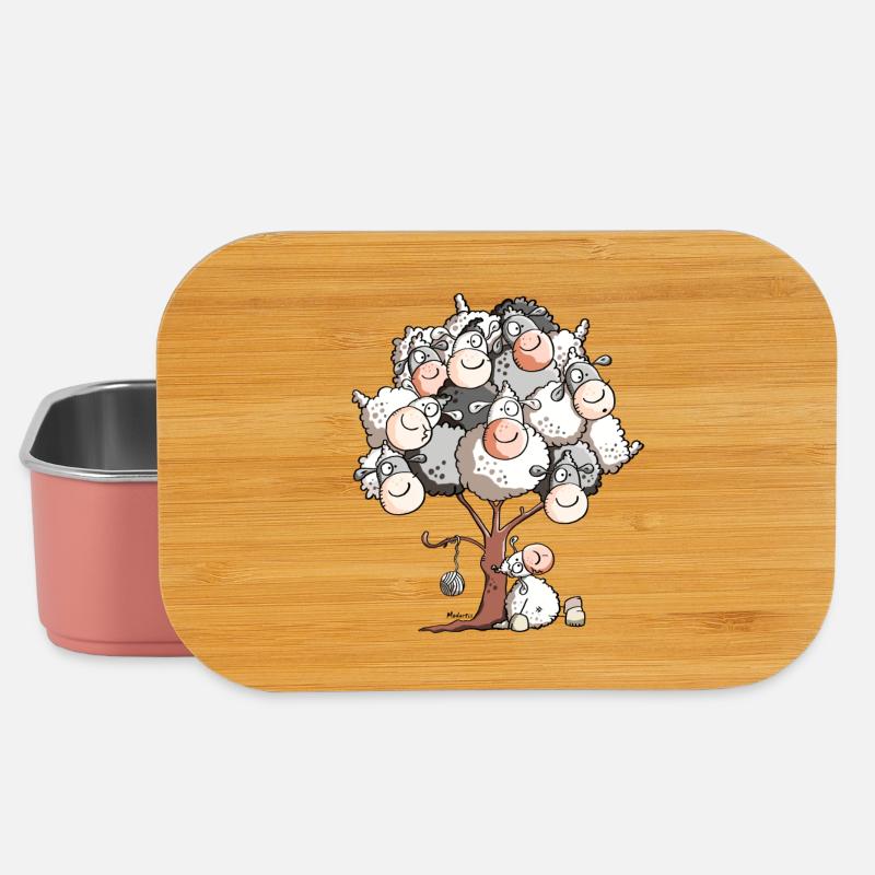 Drôle Arbre Mouton - Boîte à goûter - rose clair