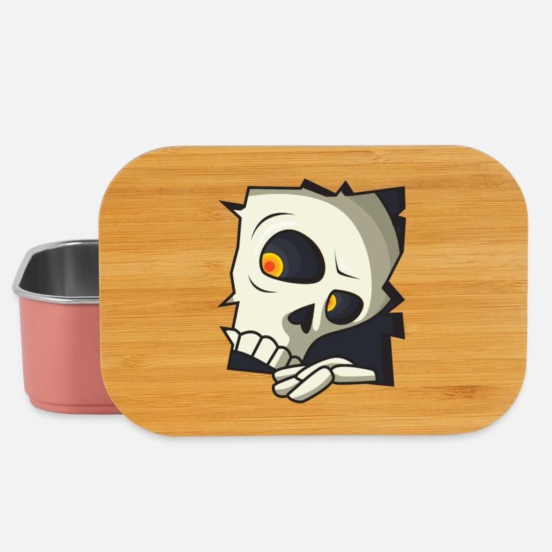 Lustiger Totenkopf - Lunch Box - Hellrosa