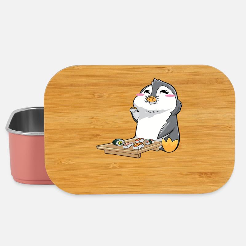 Pingouin Kawaii - Boîte à goûter - rose clair