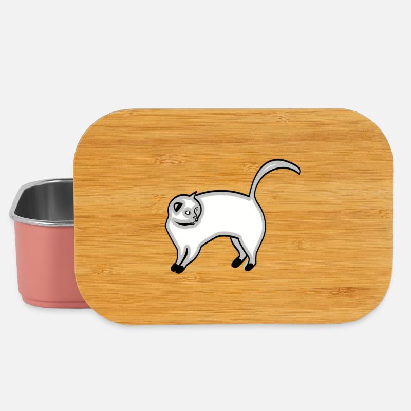 Katze - Lunch Box - Hellrosa
