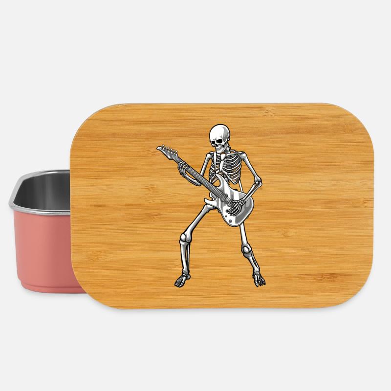 Gitarre Skelett Gitarrist - Lunch Box - Hellrosa
