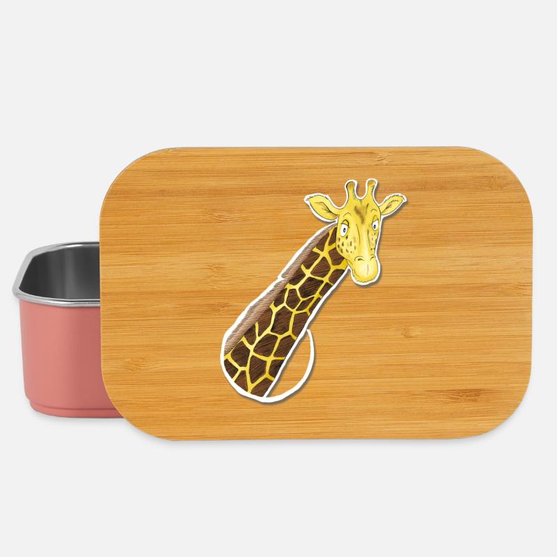 la girafe à l’air - Boîte à goûter - rose clair