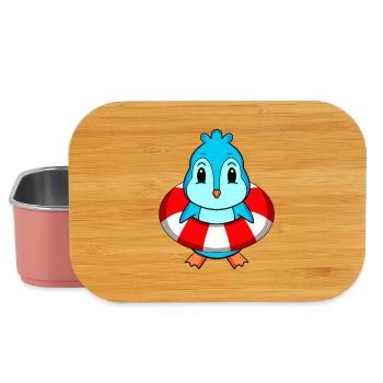Penguin Swimming Lifebuoy - Lunch Box - light pink - Front