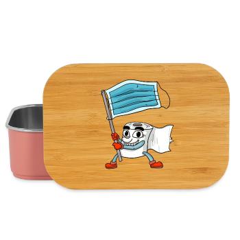 Toilet Paper Mask Flag - Lunch Box - light pink - Front