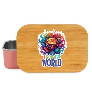 I Role the World – Fantasy RPG Gamer Design - Lunch Box - light pink - Front