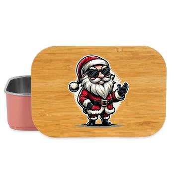 Santa Claus with Sunglasses Xmas Costume - Lunch Box - light pink - Front