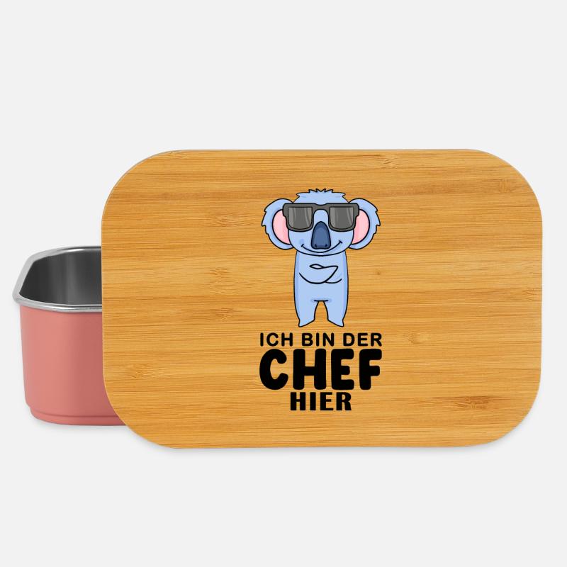 Chef Spruch mit Koala Motiv - Lunch Box - Hellrosa