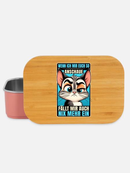 Sarkasmus Katze Lustiger Spruch Anti Menschen - Lunch Box - Hellrosa