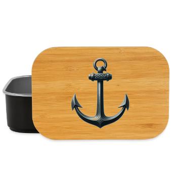 Historischer Anker mit Nautischem Design - Lunch Box - Schwarz - Vorne