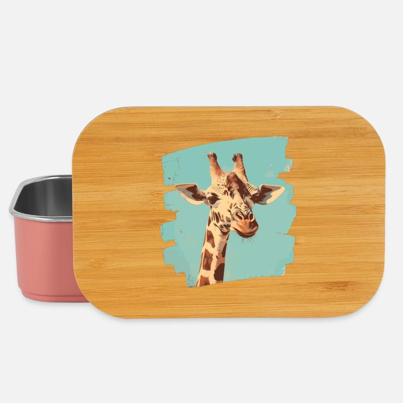 Girafe - Boîte à goûter - rose clair