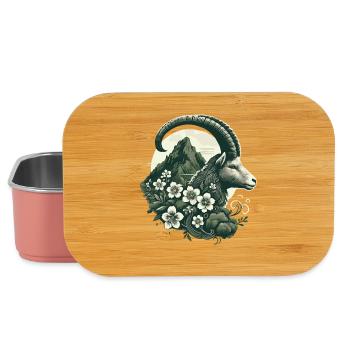 Signe du zodiaque Capricorne - Chèvre de montagne Astrologie - Boîte à goûter - rose clair - Devant