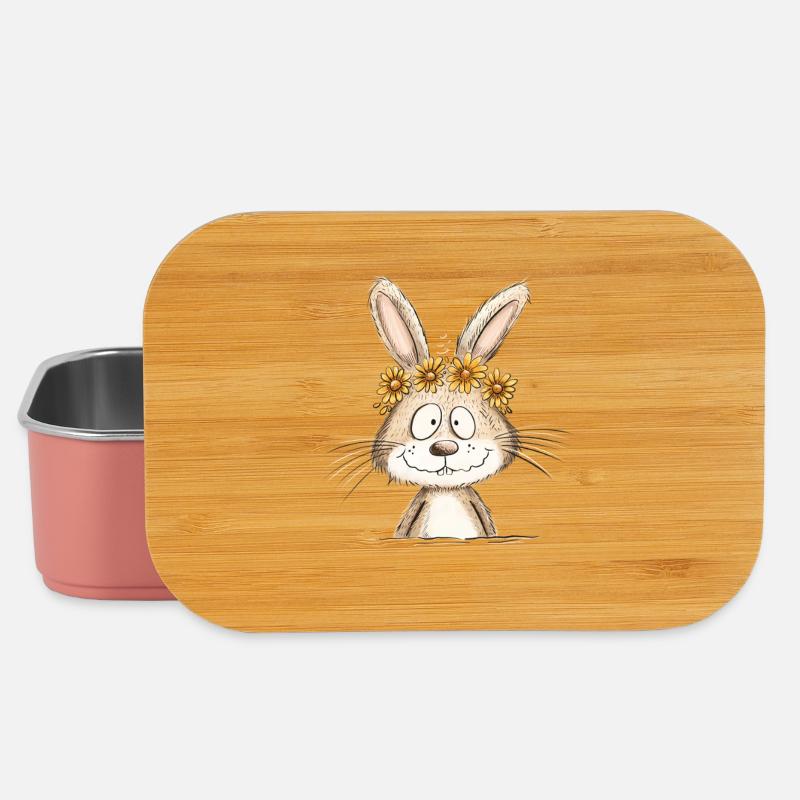Drolliger Hase I Osterhase Häschen Frühling - Lunch Box - Hellrosa