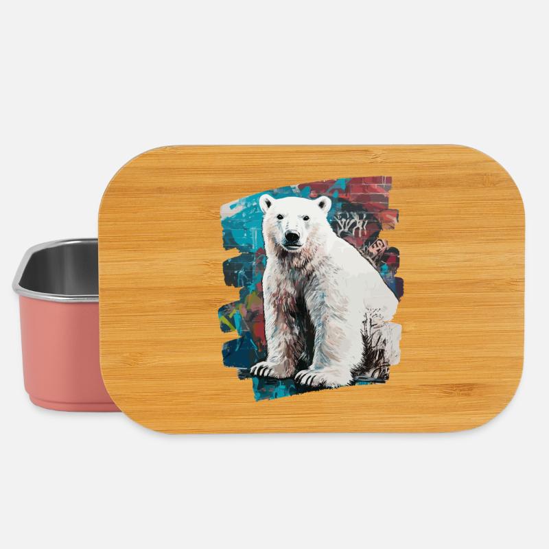 Eisbär Graffiti Sprayer - Lunch Box - Hellrosa