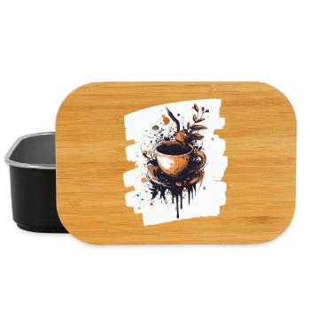 Kaffee Coffee Kaffeeliebhaber - Lunch Box - Schwarz - Vorne