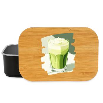 Matcha Latte Liebhaber Grüntee - Lunch Box - Schwarz - Vorne