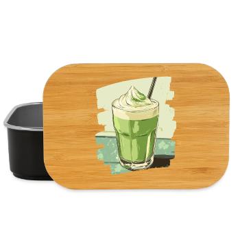 Matcha Latte Liebhaber Grüntee - Lunch Box - Schwarz - Vorne