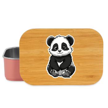 Ours panda mignon - Boîte à goûter - rose clair - Devant