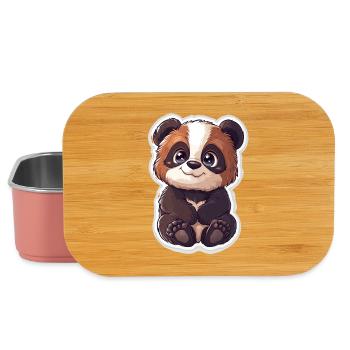 Ours panda mignon - Boîte à goûter - rose clair - Devant