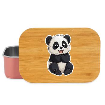 Ours panda mignon - Boîte à goûter - rose clair - Devant