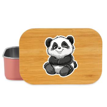 Ours panda mignon - Boîte à goûter - rose clair - Devant