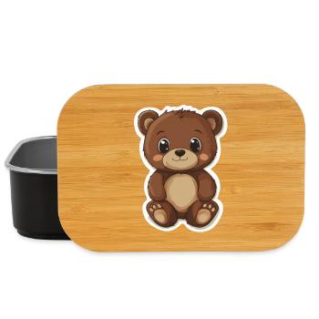 Süßer Bär – Geschenkidee für Wald- & Tierfans - Lunch Box - Schwarz - Vorne