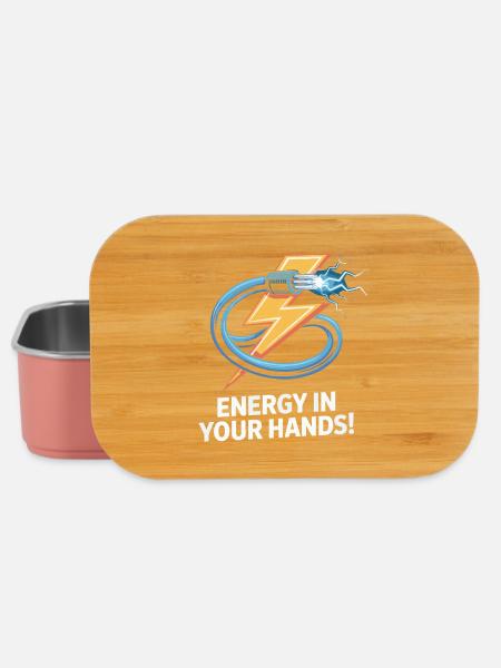 Elektrischer Strom Blitz Design - Lunch Box - Hellrosa