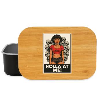 Rebellious Girl Power Illustration - Lunch Box - black - Front