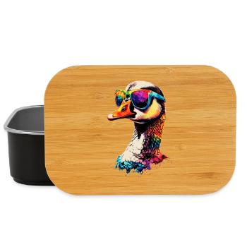 Gans Süße Gänseküken Gans Küken Ente Kleine Gänse - Lunch Box - Schwarz - Vorne