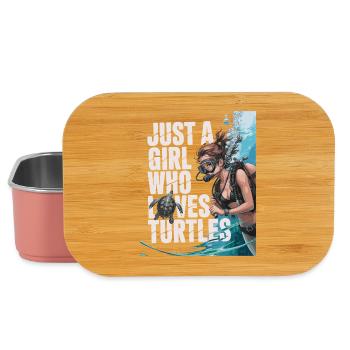 Just a girl who loves turtles - Lunch Box - Hellrosa - Vorne