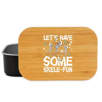  Lets Have Some Skele Fun Tanzende Skelette - Lunch Box - Schwarz - Vorne