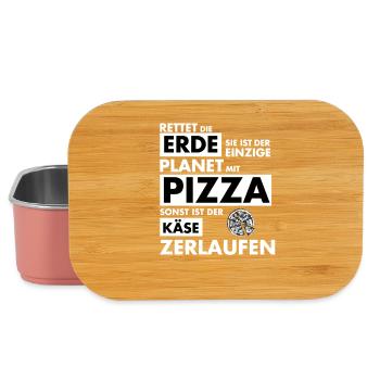 Rettet die Erde der einzige Planet mit Pizza - Lunch Box - Hellrosa - Vorne