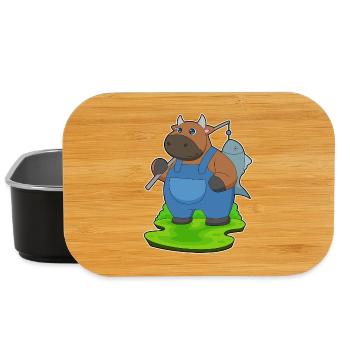 Stier Angler Fisch Angeln - Lunch Box - Schwarz - Vorne