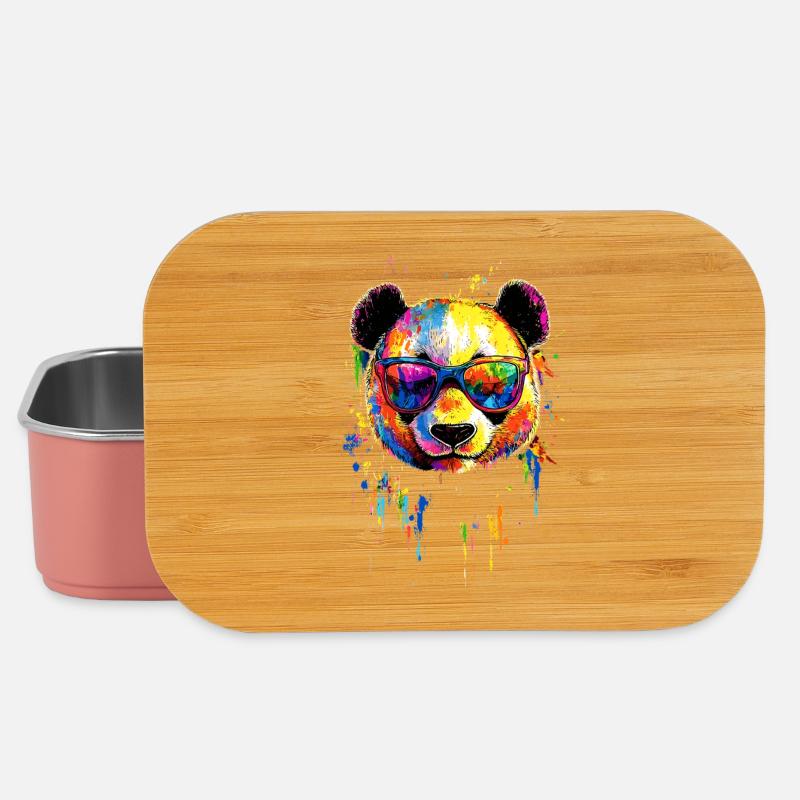 Panda Bär Große Pandas Riesenpanda Süßer Pandabär - Lunch Box - Hellrosa
