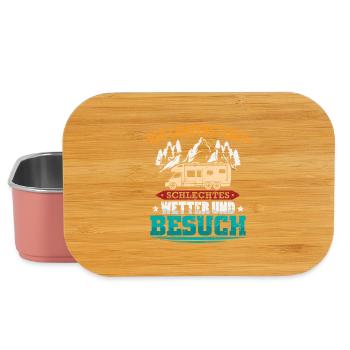 Camper Camping Wohnwagen Spruch - Lunch Box - Hellrosa - Vorne