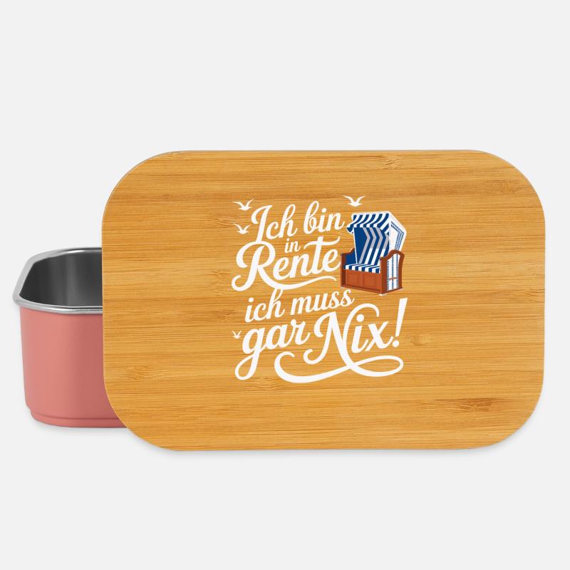 Ich Bin In Rente Ich Muss Gar Nix! Strandkorb - Lunch Box - Hellrosa